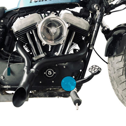 Iron Growl 2 into 1 Full System for Harley Sportster Exhaust for 2004-Up Forward Control