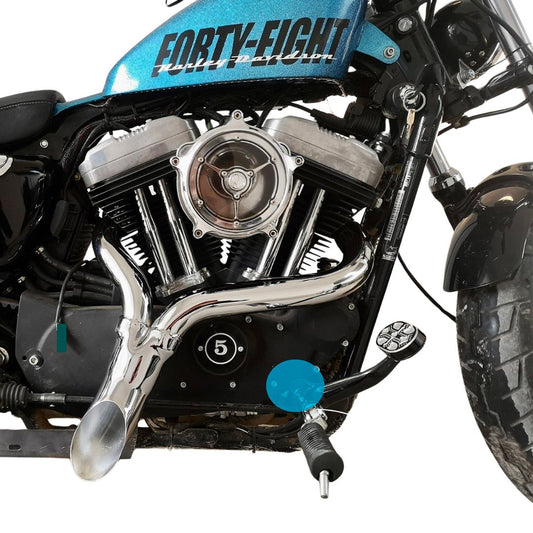 Iron Growl 2 into 1 Full System for Harley Sportster Exhaust for 2004-Up Forward Control