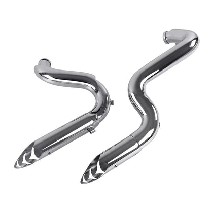 Performance Exhaust Drag Pipe 2 inot 2 for Harley 1984-2016 Forward-control Touring CVO Dyna SoftailI