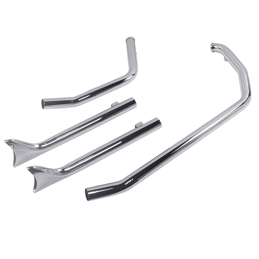 Iron Growl Fishtail Upsweeps for 86-17 Narrow Tire Harley Softail Exhaust Pipes Upgrading